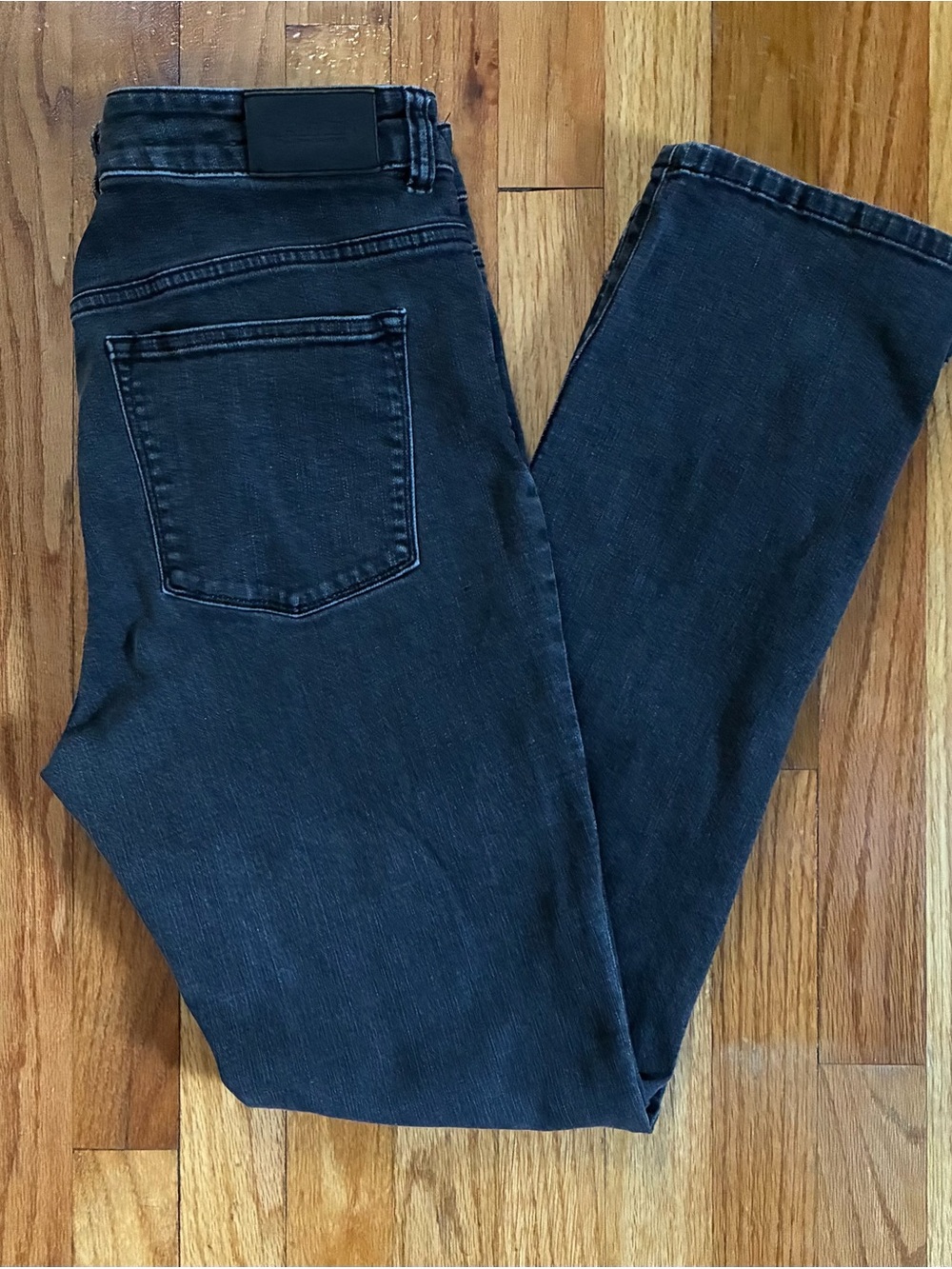 Lauren Ralph Lauren Black Faded Mid Rise Straight Denim Jeans Women's Size 12